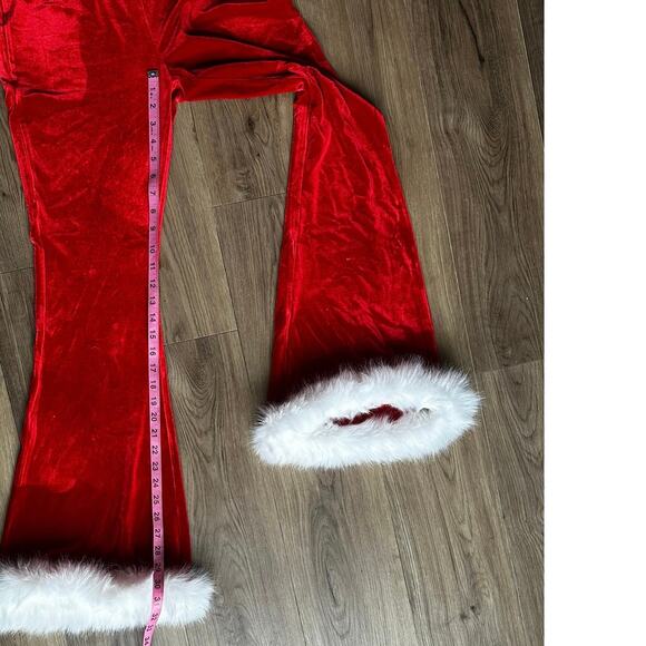 Holly Cupid Red Velvet Christmas Set Faux Fur Trim Women’s Small | Sexy Santa - Picture 9 of 10